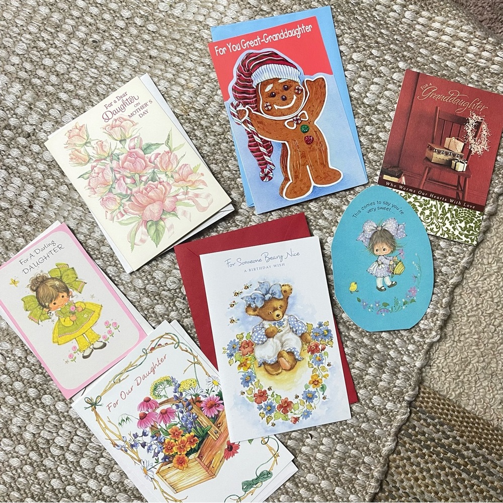 Brand new lot of American greeting hallmark and vintage greeting cards family